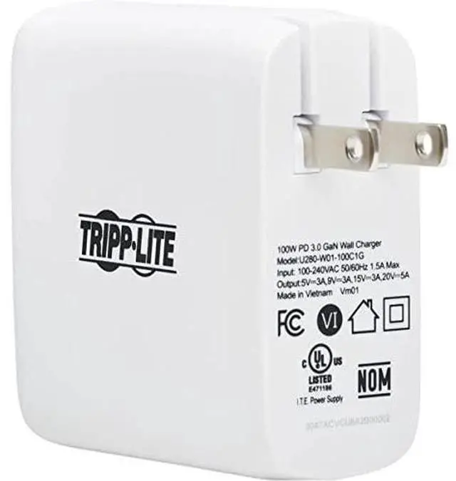 Alt view image 14 of 17 - Tripp Lite Compact 1-Port USB-C Wall Charger White U280W01100C1G