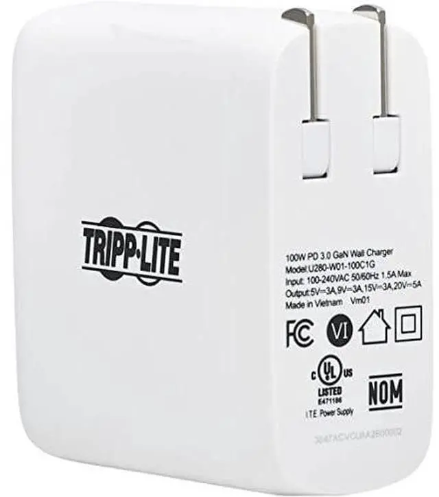 Alt view image 15 of 17 - Tripp Lite Compact 1-Port USB-C Wall Charger White U280W01100C1G