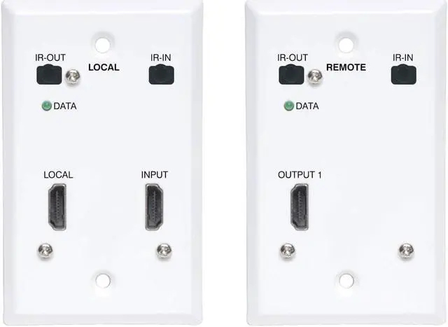 Alt view image 10 of 12 - Tripp Lite HDMI Over Cat6 Extender Kit Wallplate Transmitter Receiver B127A1A1