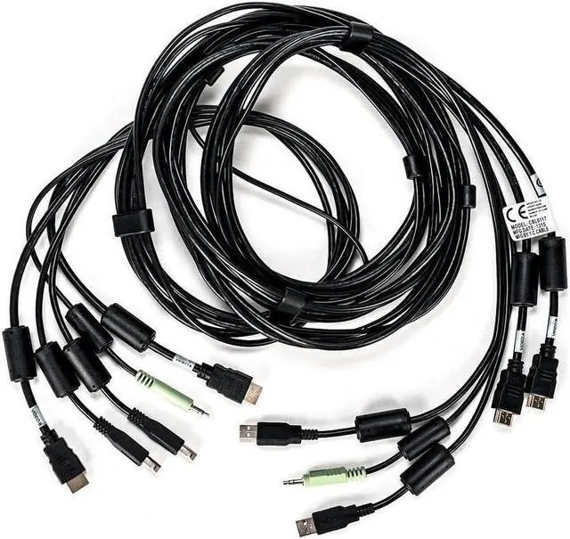 Alt view image 13 of 19 - Avocent 10 ft. USB keyboard, mouse & HDMI video cable with speakers & CAC - Used with SC845H-001 CBL0117