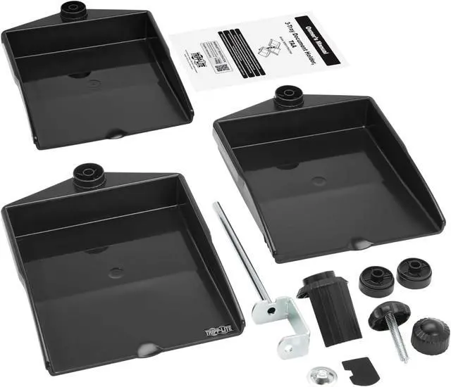 Alt view image 5 of 15 - Tripp Lite 3-Tray Desk Organizer with Clamp Screw Attachment, 8.5 x 11 Document Sized Swivel Tray Shelf, Easy Assembly, TAA Compliant, 5-Year Warranty (DDR811TRAYTAA)