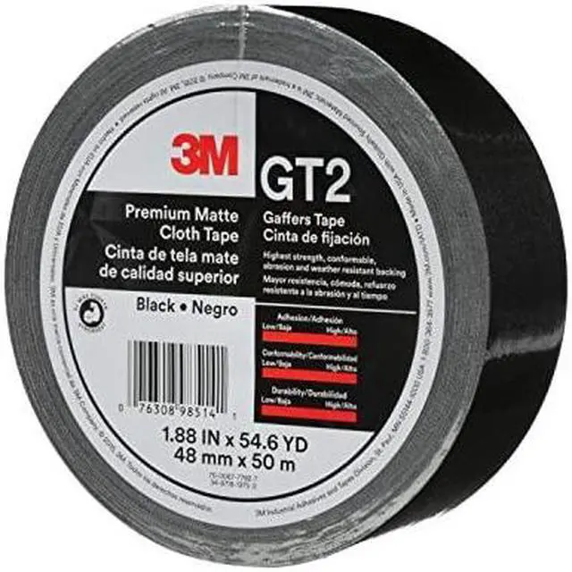 Alt view image 14 of 18 - 3M Matte Cloth Tape 1-9/10"x163-4/5' 11 mil BK GT2 - OEM