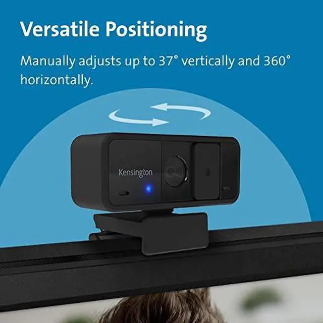 Alt view image 15 of 17 - Kensington W2050 Pro 1080p Auto Focus Pro Webcam with Dual Stereo Microphone for Video Conferencing, Software Control, Privacy Shutter, Compatible with Zoom/Skype/Teams and More (K81176WW)