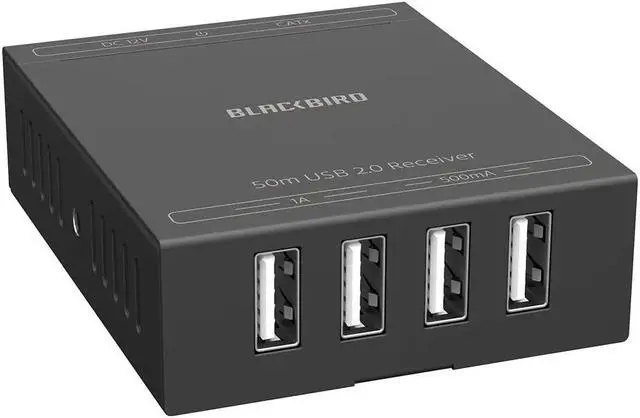 Alt view image 8 of 12 - Monoprice Blackbird 4-Port USB 2.0 Extender Over Cat5e/6 - 50 Meters (164 Feet) Plug and Play, No Driver, For Windows, MacOS, Android, Linux