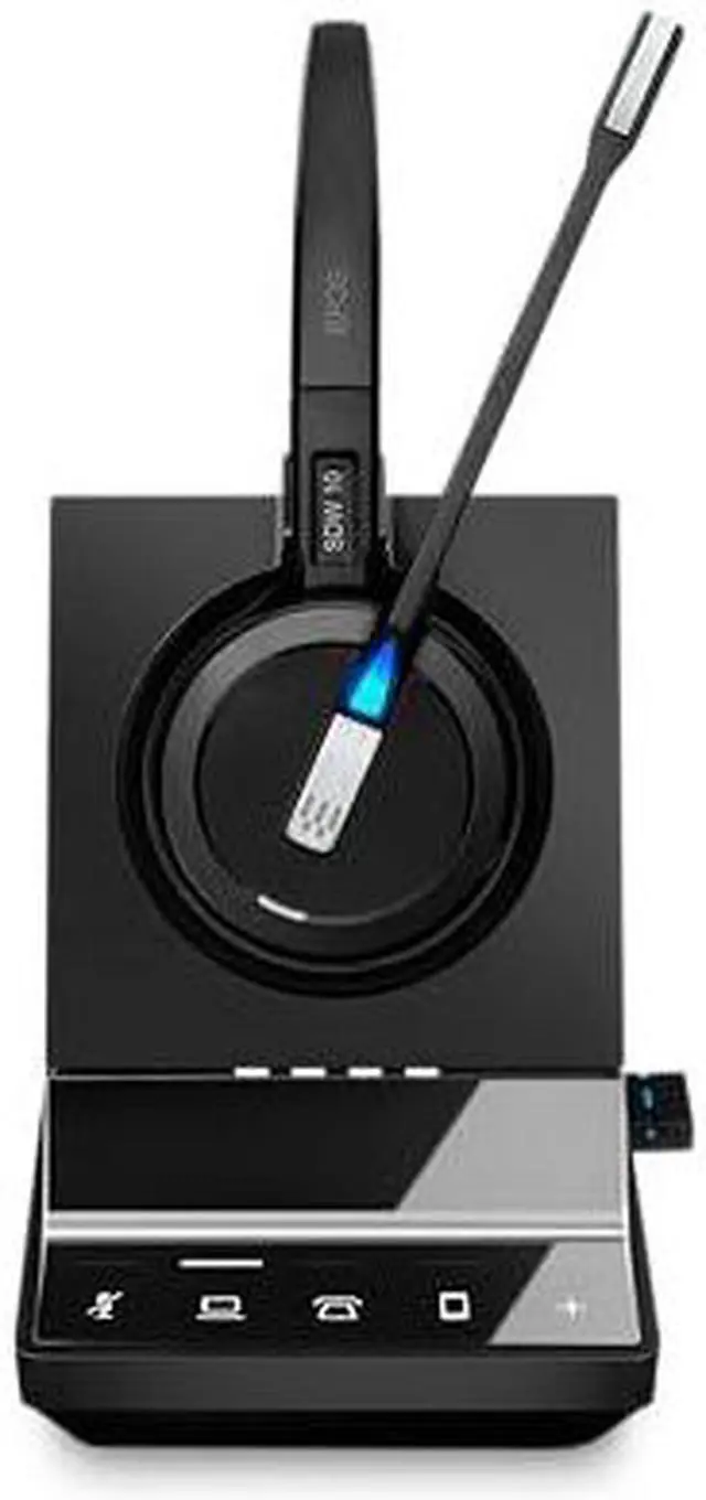 Alt view image 20 of 20 - EPOS IMPACT SDW 5016 1000621 Single-Sided Wireless DECT Headset for Desk Phone Softphone/PC& Mobile Phone Connection Dual Microphone Ultra Noise-Canceling, Black, 3 inches