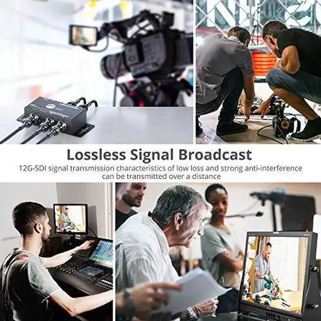 Alt view image 6 of 7 - SIIG 1x4 12G SDI Splitter, Distribution Amplifier, 4K60 12G/6G/3G/HD/SD-SDI, TAA Compliant, ESD Protection, Premium Metal Housing, Wall-mountable Design (CE-SD0G11-S1)