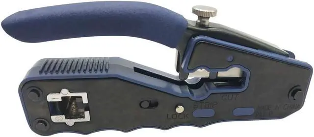 Alt view image 17 of 20 - Tripp Lite by Eaton Crimping Tool w/ Cable Stripper for Pass-Through RJ45 Plugs