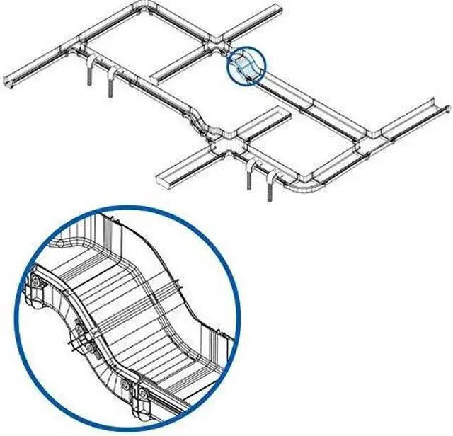 Alt view image 7 of 7 - TOOLLESS 45-DEGREE UP/DOWN RAMP KIT FOR FIBER ROUTING SYSTEM