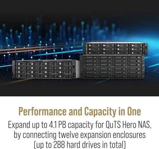 Alt view image 5 of 6 - QNAP TL-R2400PES-RP-US 24 Bay 4U PCIe Interface 24-Bay JBOD, Supporting SATA Drives, for petabyte-Scale Expansion Designed specifically NAS (Diskless)