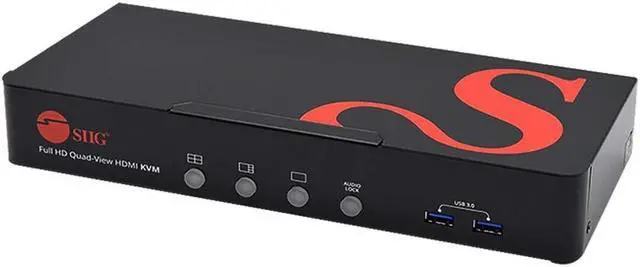 Alt view image 11 of 17 - SIIG Full HD Quad-View 1080p HDMI KVM Switch MultiView Processor CEKV0A11S1