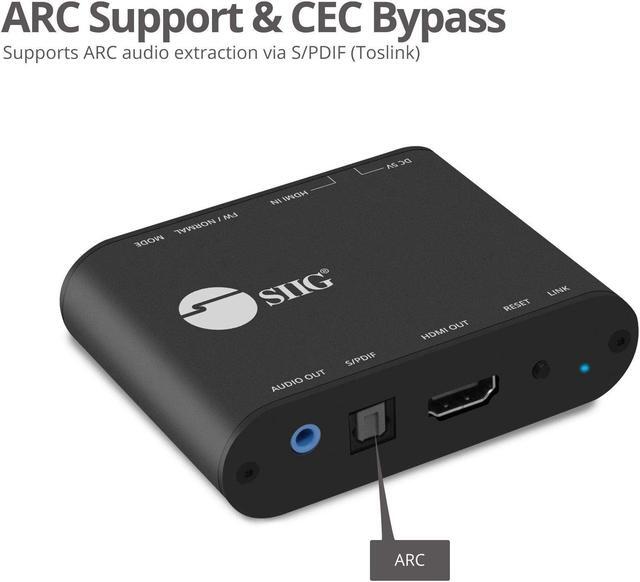 Alt view image 9 of 10 - SIIG HDMI 2.0 4K HDR with Audio Extractor & ARC