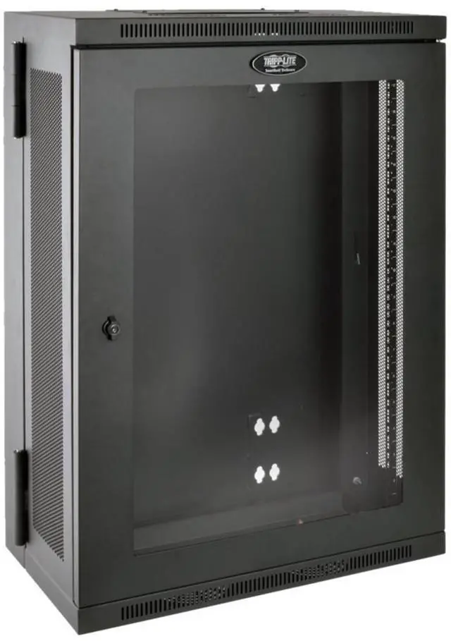Alt view image 10 of 10 - Tripp Lite 18U Wall-Mount Rack Enclosure Server Cabinet with Clear Acrylic Window, Hinged Back, Low-Profile Patch-Depth (SRW18US13G)