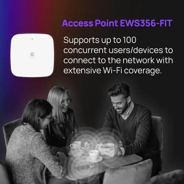 Alt view image 9 of 13 - EnGenius Fit EWS356-FIT Dual Band WiFi6 1.73 Gbit/s Wireless Access Point Indoor
