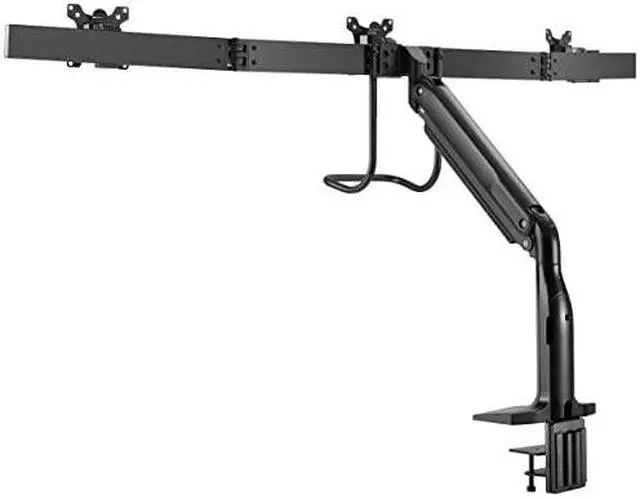 Alt view image 15 of 17 - Tripp Lite Safe-IT DMPDT1732AM Desk Mount for Monitor, HDTV, Flat Panel Display, Curved Screen Display, Smartphone, Interactive Display - Black - Adjustable Height - 3 Display(s) Supported - 17"