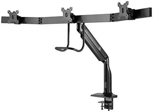 Alt view image 13 of 17 - Tripp Lite Safe-IT DMPDT1732AM Desk Mount for Monitor, HDTV, Flat Panel Display, Curved Screen Display, Smartphone, Interactive Display - Black - Adjustable Height - 3 Display(s) Supported - 17"