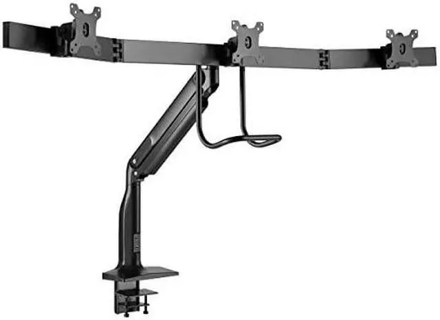 Alt view image 16 of 17 - Tripp Lite Safe-IT DMPDT1732AM Desk Mount for Monitor, HDTV, Flat Panel Display, Curved Screen Display, Smartphone, Interactive Display - Black - Adjustable Height - 3 Display(s) Supported - 17"