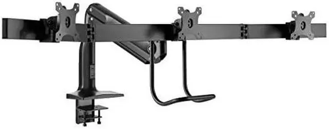 Alt view image 14 of 17 - Tripp Lite Safe-IT DMPDT1732AM Desk Mount for Monitor, HDTV, Flat Panel Display, Curved Screen Display, Smartphone, Interactive Display - Black - Adjustable Height - 3 Display(s) Supported - 17"