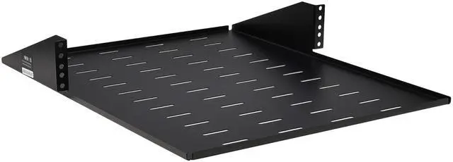 Alt view image 2 of 7 - Tripp Lite 2U Center-Mounted Server Rack Enclosure Shelf, Vented Airflow Design, Mount Hardware Included, 21.5 inch Depth, 100 lbs / 45 kg Capacity, 5-Year Warranty (SRSHELF2PCENTER)