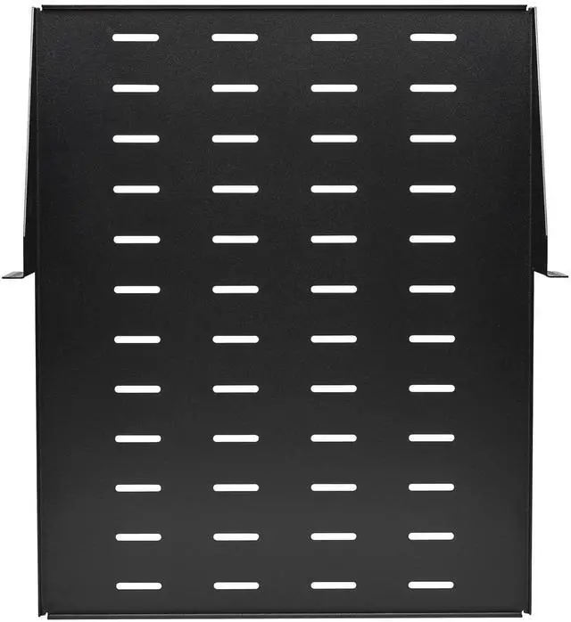 Alt view image 6 of 7 - Tripp Lite 2U Center-Mounted Server Rack Enclosure Shelf, Vented Airflow Design, Mount Hardware Included, 21.5 inch Depth, 100 lbs / 45 kg Capacity, 5-Year Warranty (SRSHELF2PCENTER)
