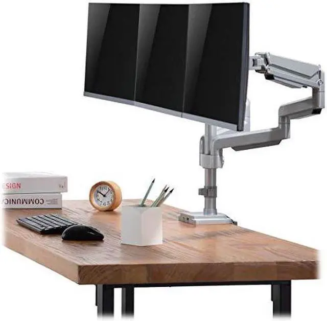 Alt view image 10 of 15 - Tripp Lite Triple-Display Flex-Arm Desktop Clamp for 17" to 30" Flat-Screen Displays - USB and Audio Ports, Aluminum, DDR1730TAL