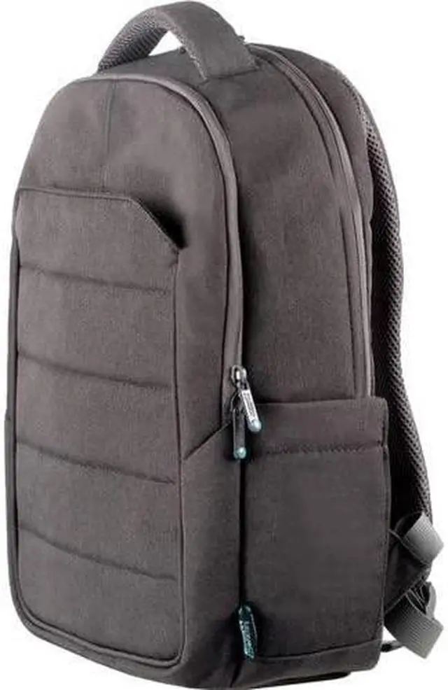 Alt view image 9 of 20 - Greenee Eco Double Compartment 14" Device Backpack Gray/Green ELB14UF