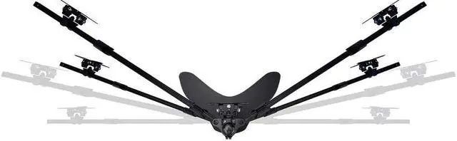 Alt view image 17 of 20 - Monoprice Hex (6) Monitor Free Standing Desk Mount for 15~30in Monitors