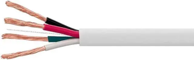 Alt view image 6 of 8 - Monoprice Speaker Wire, CL3 Rated, 4-Conductor, 14AWG, 250ft, White