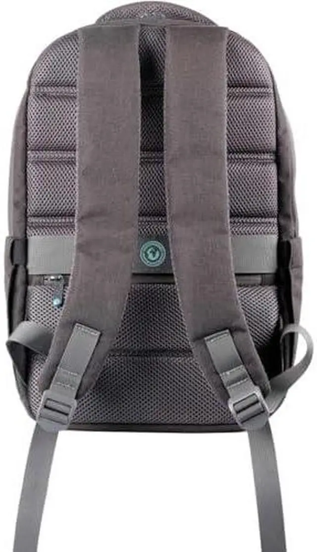 Alt view image 11 of 20 - Greenee Eco Double Compartment 14" Device Backpack Gray/Green ELB14UF