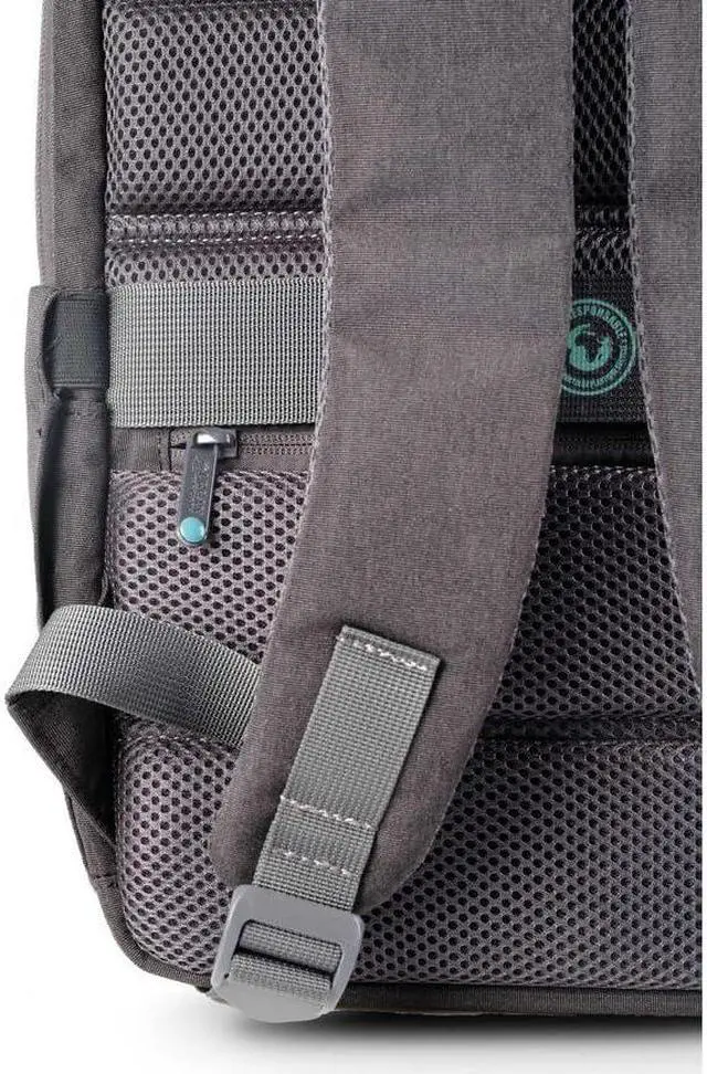 Alt view image 10 of 20 - Greenee Eco Double Compartment 14" Device Backpack Gray/Green ELB14UF