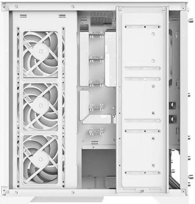 Alt view image 10 of 10 - XPG Invader X Mid-Tower Gaming ATX PC Case with Panoramic View, Tempered Glass Panels, and RGB Lighting White (INVADERXMT-WHCWW)