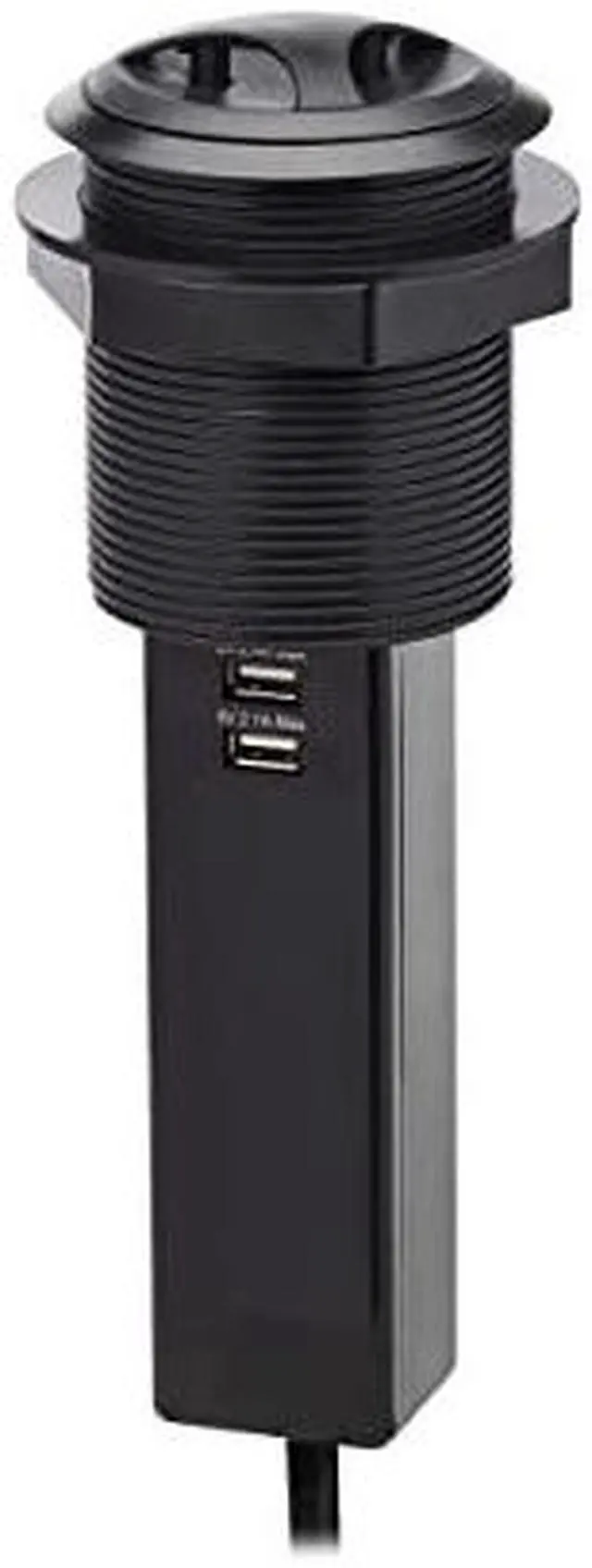 Alt view image 15 of 17 - Tripp Lite Power It! 2-Outlet Pop-Up Power and Charging Dock - 2x USB-A, 6 ft. Cord, Antimicrobial Protection, Black - NEMA 5-15P - 2 x NEMA 5-15R, 2 x USB Type A - 120 V AC Voltage - Desk Mountable -
