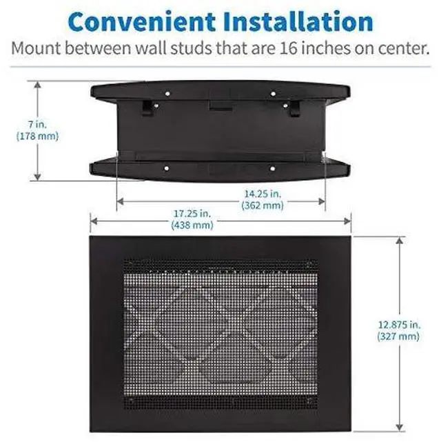Alt view image 14 of 17 - Tripp Lite Through-Wall Air Duct for Rack Enclosure Wiring Closet SRCLOSETINTAKE