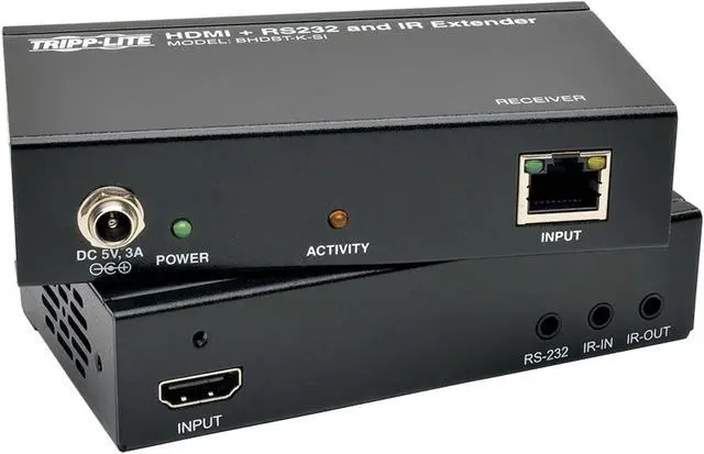 Alt view image 20 of 20 - Tripp Lite BHDBT-K-SI HDBaseT Lite HDMI Over Cat5e/6/6a Extender Kit with Serial and IR Control, 4Kx2K UHD / 1080p, Up to 230-ft. (70M)