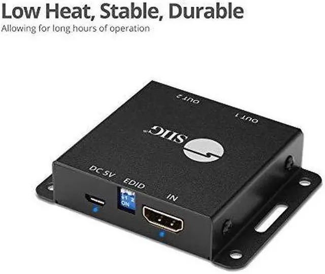 Alt view image 19 of 20 - Siig 2-Port Hdmi 2.0 Hdr Mini Splitter Amplifier With Edid Management