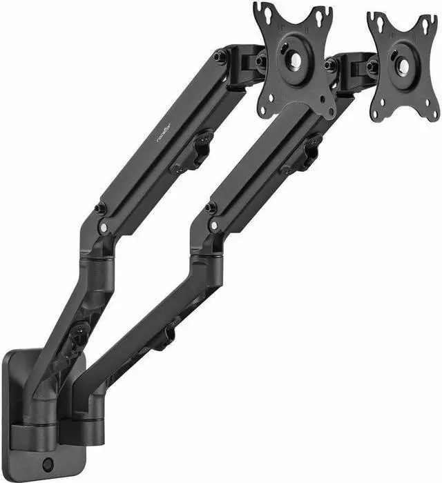 Alt view image 13 of 16 - Rocstor ErgoReach Mounting Arm for Monitor, Display - Black - Landscape/Portrait - 2 Display(s) Supported - 17" to 27" Screen Support - 15.40 lb Load Capacity - VESA Mount Compatible