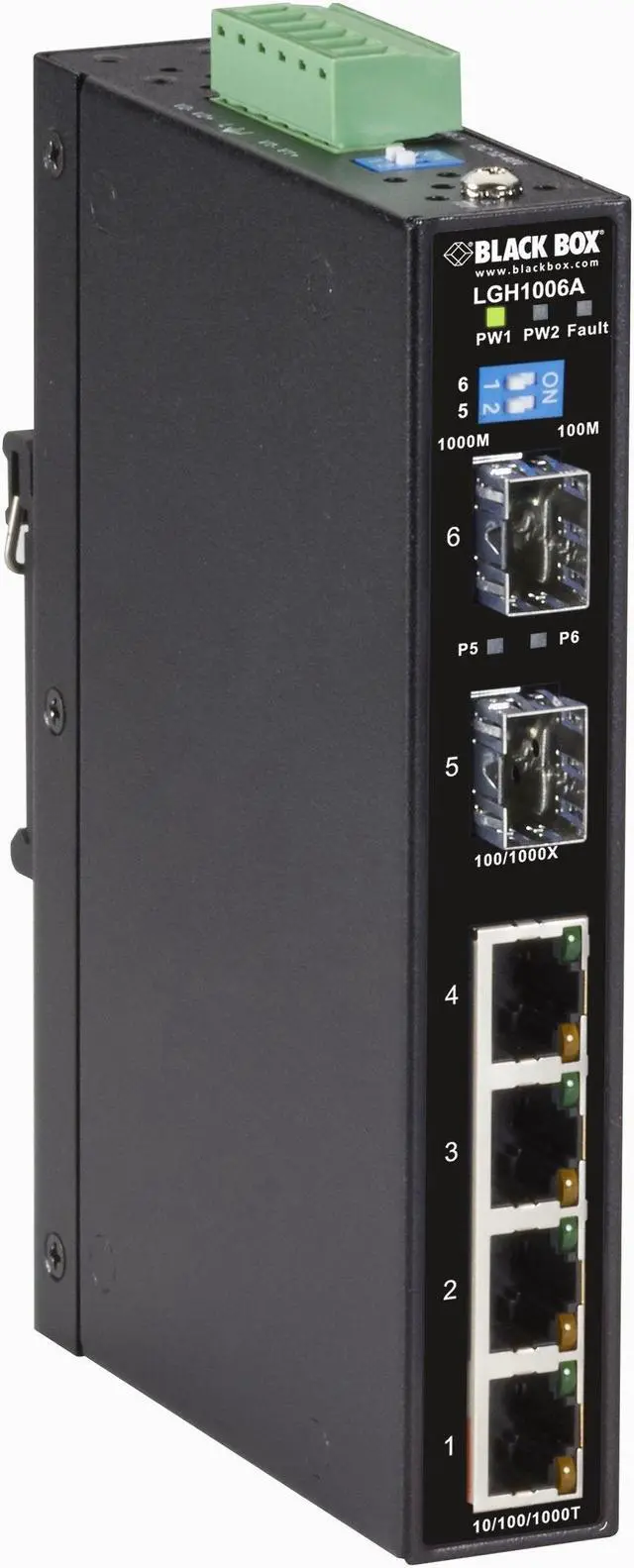 Alt view image 10 of 12 - BLACK BOX LGH1006A GIGABIT ETHERNET (1000-MBPS) EXTREME TEMPERATURE SWITCH - (4) 10/100/1000-MBPS C