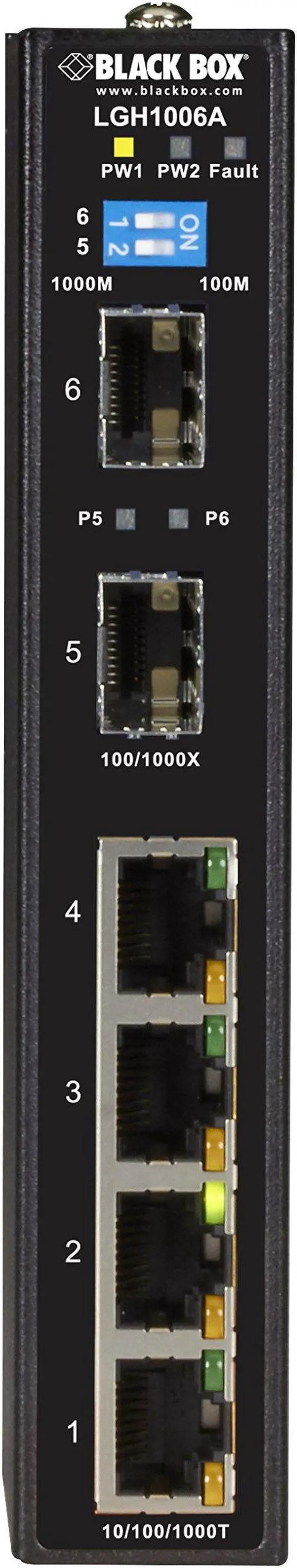 Alt view image 9 of 12 - BLACK BOX LGH1006A GIGABIT ETHERNET (1000-MBPS) EXTREME TEMPERATURE SWITCH - (4) 10/100/1000-MBPS C