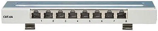 Alt view image 12 of 16 - Tripp Lite Cat6a STP Patch Panel 8 Ports DIN Rail N250SH08DIN6A