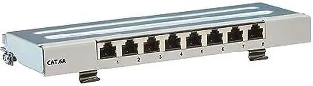Alt view image 11 of 16 - Tripp Lite Cat6a STP Patch Panel 8 Ports DIN Rail N250SH08DIN6A