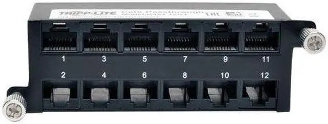 Alt view image 17 of 20 - Tripp Lite Cat6a Pass-Through Cassette - (x12) RJ45 (N484-12RJ)