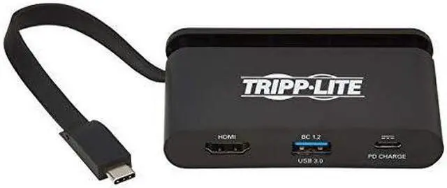 Alt view image 10 of 20 - Tripp Lite Usb C Multiport Adapter Converter 4K W/ /Hdmi Gigabit Ethernet Usb-A Hub Pd Charging Storage Cable Thunderbolt 3 Compatible