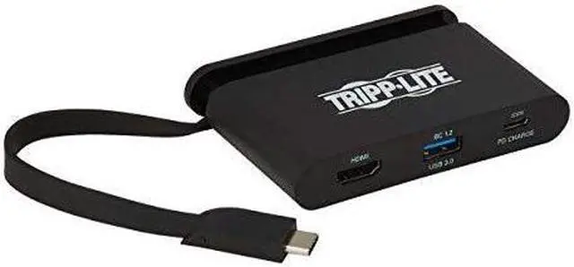 Alt view image 7 of 20 - Tripp Lite Usb C Multiport Adapter Converter 4K W/ /Hdmi Gigabit Ethernet Usb-A Hub Pd Charging Storage Cable Thunderbolt 3 Compatible