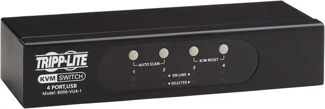 Main image of Tripp Lite by Eaton 4-Port VGA KVM Switch for USB or PS/2 Keyboard/Mouse