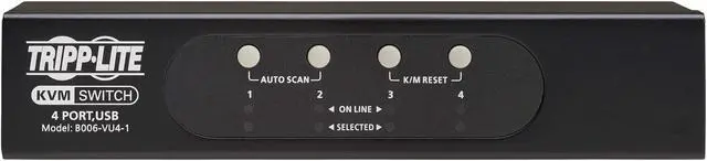 Alt view image 2 of 20 - Tripp Lite by Eaton 4-Port VGA KVM Switch for USB or PS/2 Keyboard/Mouse