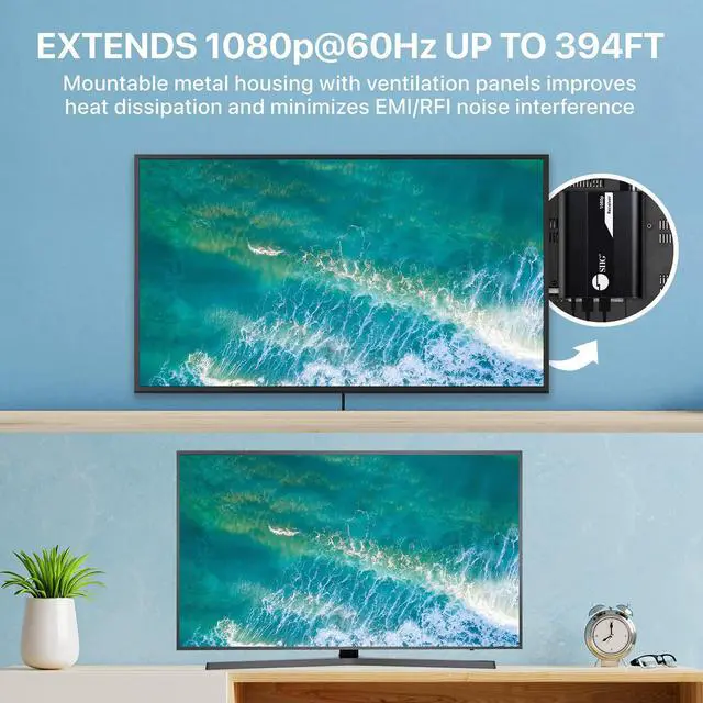 Alt view image 14 of 18 - SIIG 1x4 1080p HDMI Splitter HDbitT over IP Extender Kit 120m CEH26V11S1