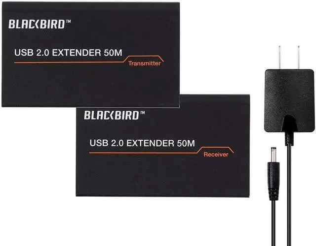 Alt view image 12 of 12 - Monoprice Blackbird USB 2.0 2-Port Extender Over Cat5e/6 - 50m /164ft, Up to 480Mbps, True Plug And Play, Connect 2 Devices to 1 Single USB Port