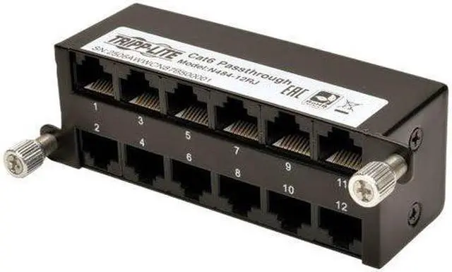 Alt view image 18 of 20 - Tripp Lite Cat6a Pass-Through Cassette - (x12) RJ45 (N484-12RJ)