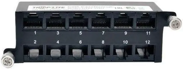 Alt view image 19 of 20 - Tripp Lite Cat6a Pass-Through Cassette - (x12) RJ45 (N484-12RJ)