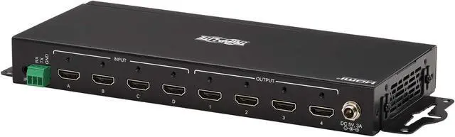 Alt view image 16 of 16 - Tripp Lite 4x4 HDMI Matrix Switch/Splitter with Remote Control and Multi-Resolution Support, 4K 60 Hz, HDR, 4:4:4, TAA - 3840 x 2160 - 4K UHD - 1080p4 x 4 - Display, Digital Signage, Computer, Blu-ray