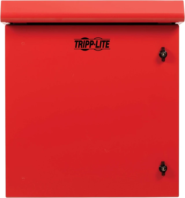 Alt view image 5 of 7 - Tripp Lite 12U Locking Industrial Wallmount NEMA 3R Protection Server Rack Enclosure, 23 inches Deep, Heavy Duty Metal Construction, Built-in Internal Fans, Red, 5-Year Warranty (SRN3RR12U)